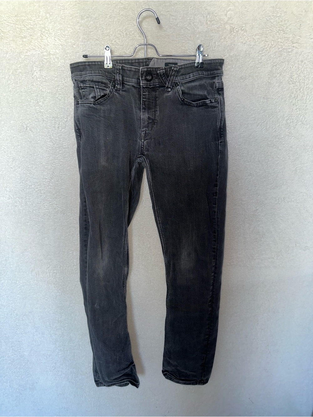Volcom Men's Black Slim Straight Jeans